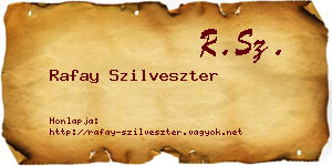 Rafay Szilveszter névjegykártya