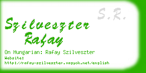 szilveszter rafay business card